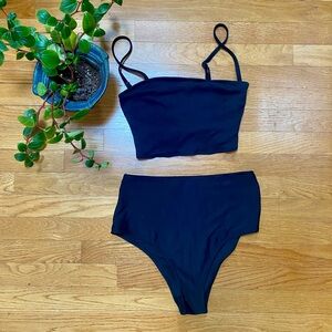 Aerie Black Bikini Swimsuit